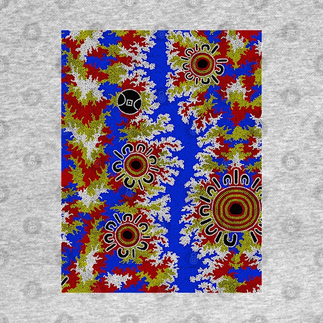 Aboriginal Art - Waterhole Dreaming Corela by hogartharts